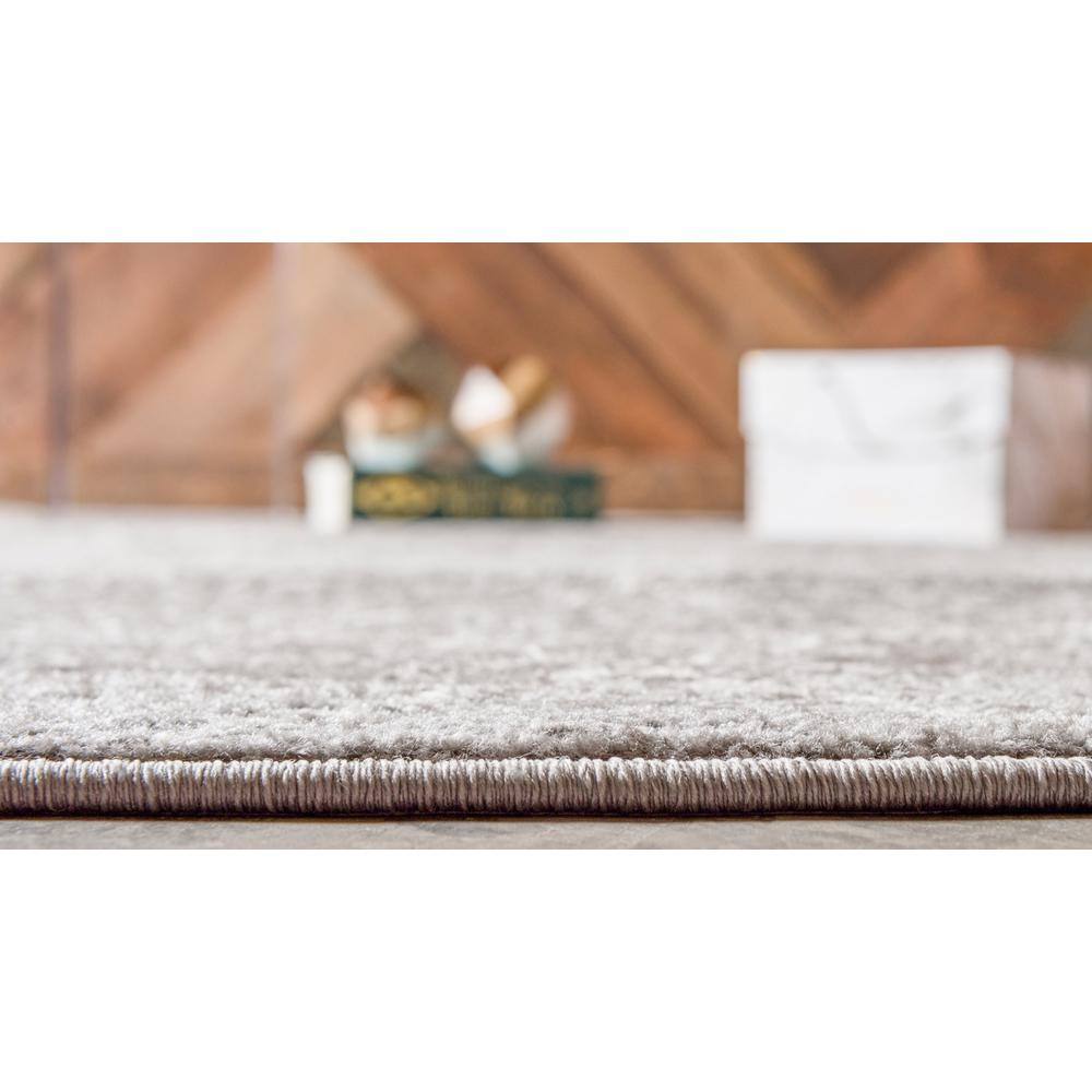 Light Gray 9' x 12' Synthetic Trellis Area Rug