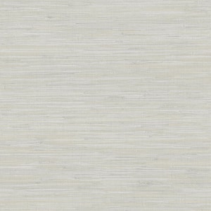 Waverly Light Grey Faux Grasscloth Grey Wallpaper Sample