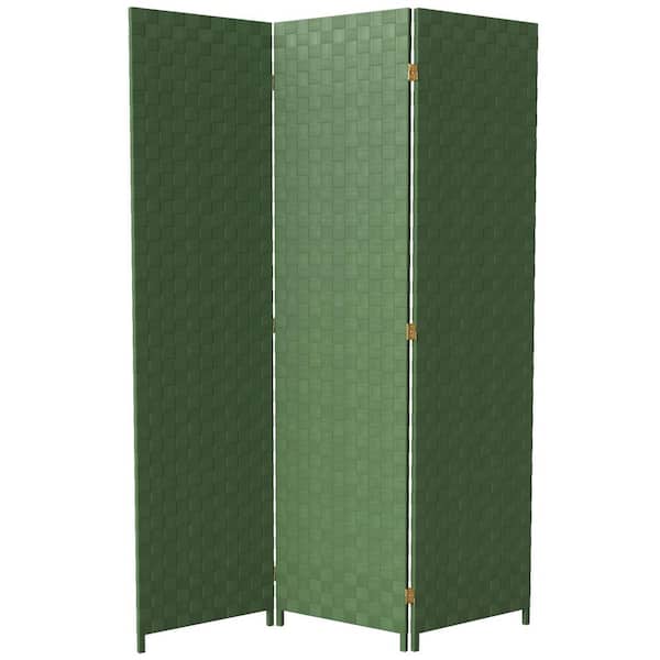 6 ft. Green 3-Panel Room Divider