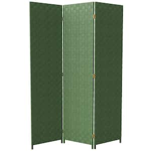 6 ft. Green 3-Panel Room Divider