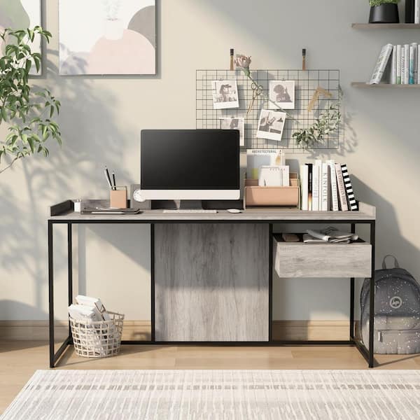 Red Barrel Studio® 59 Computer Desk with Storage Bookshelf, Home Office Desk  with Hutch, Writing Desk