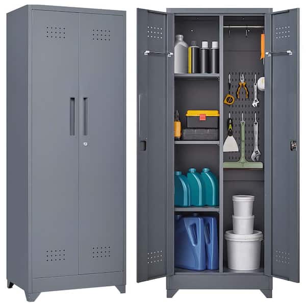 24 in. W x 16 in. D x 65 in. H Outdoor Storage Cabinet,Tool Storage Cabinet,Broom Storage Cabinet,Garage Storage Cabinet