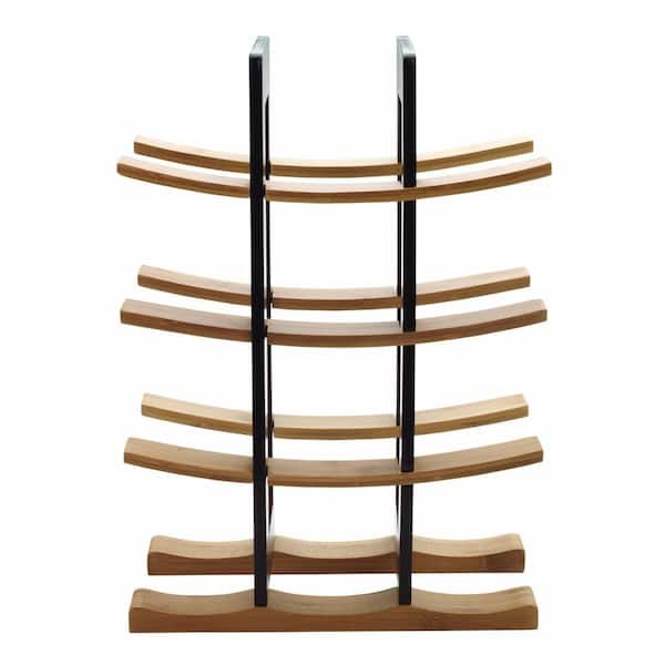 Anchor Hocking Bamboo Wine Rack with Espresso Accents