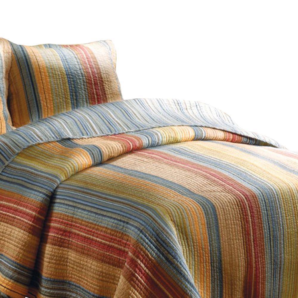 Huascaran King Size Multicolor Microfiber Quilt Set