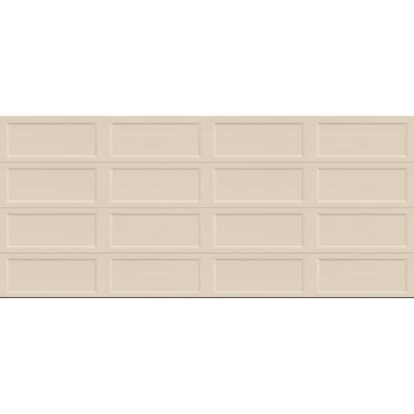 Bridgeport Steel Extended Panel 16ft. X 7ft. Insulated 6.3 R-Value Almond Garage Door without windows