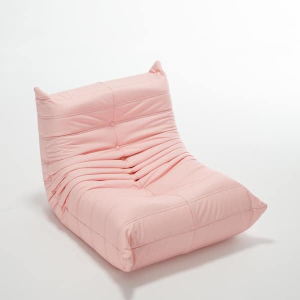 Morden Fort Modern Pink Memory Foam Giant Bean Bag Chair Floor Leisure Sofa Couch for Living Room Bedroom Gaming