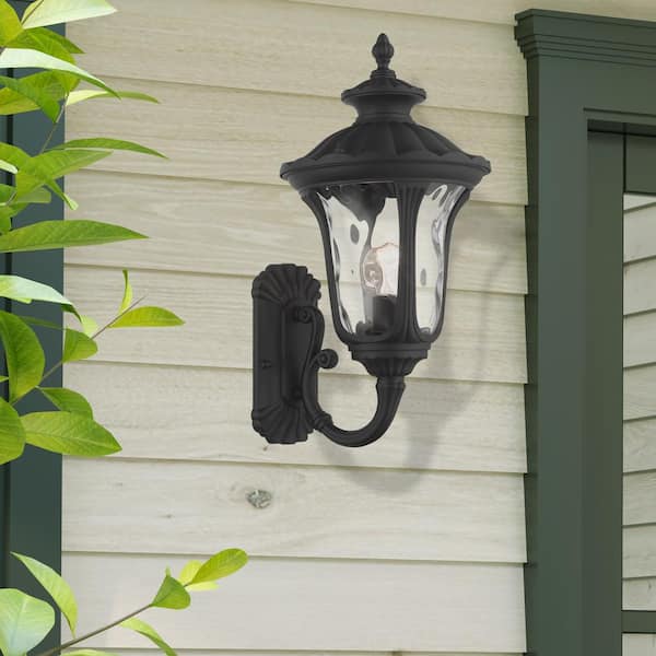 Livex Lighting Oxford 1 Light Textured Black Outdoor Wall