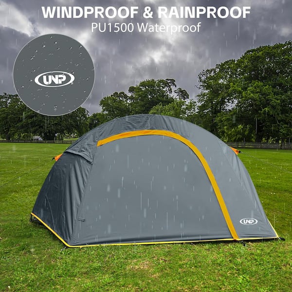 Tenleaf 7.5 ft. x 5 ft. Gray 2-Person Outdoor Portable Small
