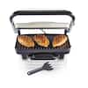 Hamilton Beach Panini Press, Sandwich Maker & Electric Indoor Grill,  Upright Storage, Nonstick Easy Clean Grids, Stainless Steel (25410)