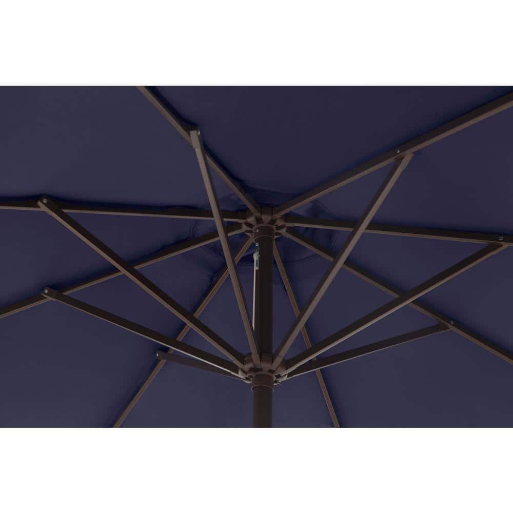 Navy Blue 9 Ft Steel Outdoor Patio Umbrella with UV Protection