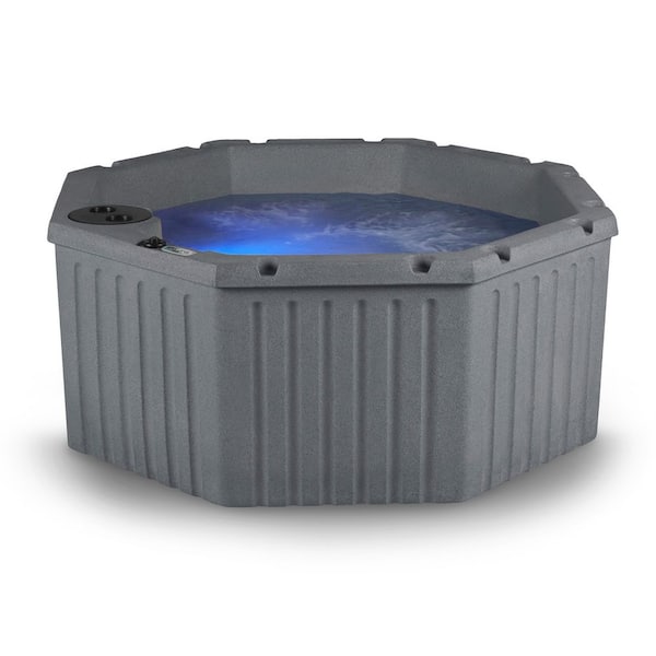 Lagoon 5-Person 20-Stainless Jet 120V Plug and Play Hot Tub with Stainless Steel Heater, LED Light and Ozone