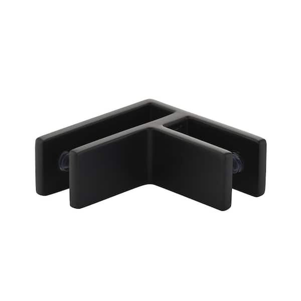 Hercules Black Stainless Steel Two-way Corner Glass to Glass Panel Holder for Glass Railing