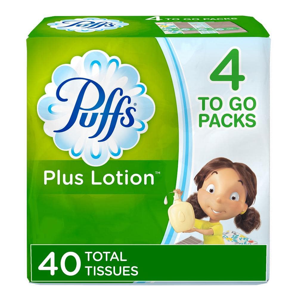 UPC 037000871262 product image for Puffs Plus Lotion 2-Ply Facial Tissue (10-Count) (4-Pack), White | upcitemdb.com