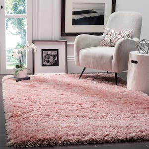 Polar Shag Light Pink 5 ft. x 8 ft. Solid Area Rug