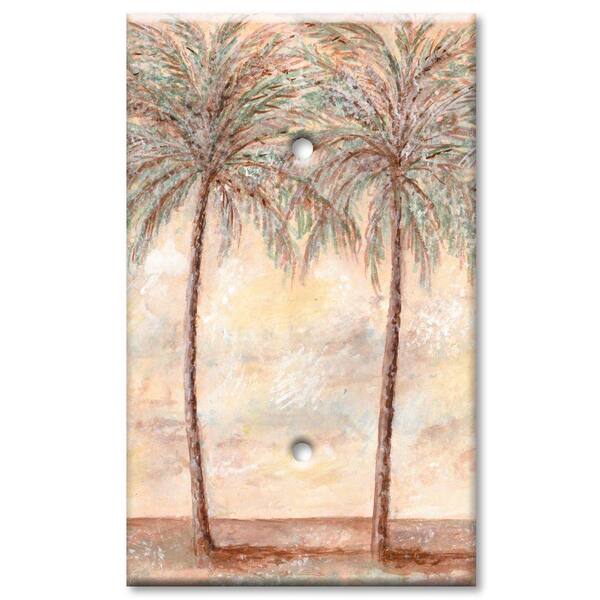 Art Plates Palm Trees Blank Wall Plate