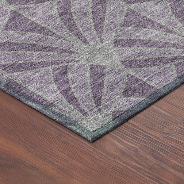 Chantille Machine Washable Indoor/Outdoor Abstract ACN2426 Purple 5 ft. x 7 ft. 6 in. Area Rug