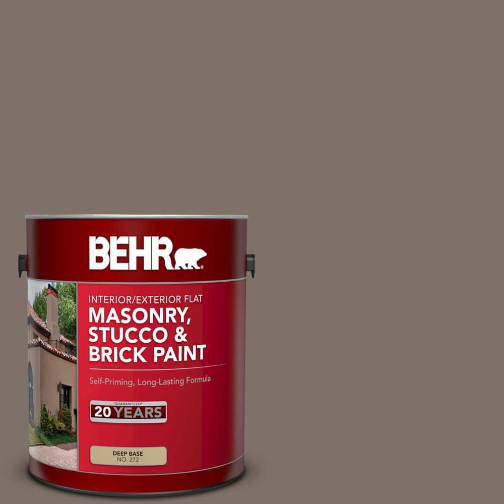 1 gal. #MS-86 Dusty Brown Flat Interior/Exterior Masonry, Stucco and Brick 