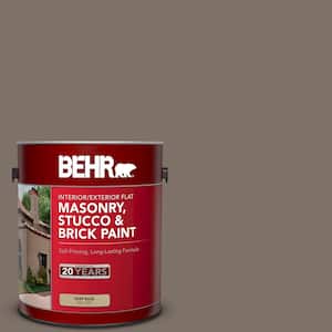 1 gal. #MS-86 Dusty Brown Flat Interior/Exterior Masonry, Stucco and Brick Paint