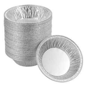 5 in. Round Aluminum Foil Pie Pans with Heavy Duty Construction, Disposable Tart Pans for Baking, 50-Pack