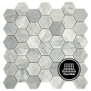 Restore Mist Honed 12 in. x 12 in. Marble Mosaic Tile (0.97 sq. ft./ piece)