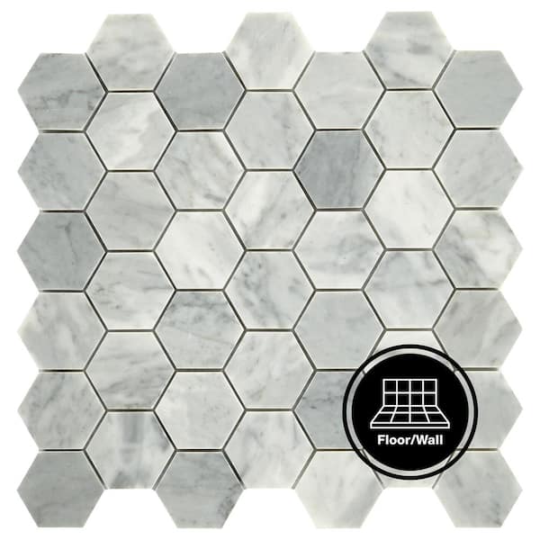Daltile Restore Mist Honed 12 in. x 12 in. Marble Mosaic Tile (9.7 sq. ft./Case)