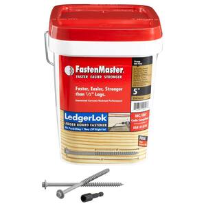 FastenMaster LedgerLok 1/4 in. 5 in. External Hex Drive, Hex Head