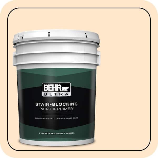 BEHR ULTRA 5 gal. #310C-1 Kansas Grain Semi-Gloss Enamel Exterior Paint & Primer