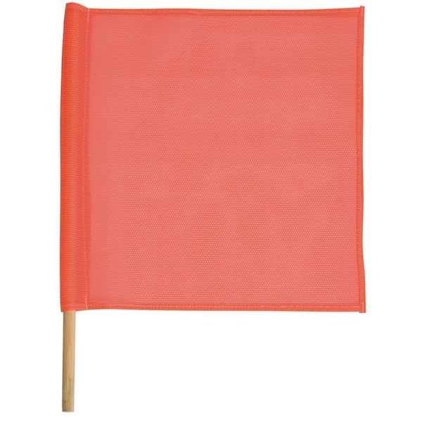 Safety Flag SFT18 18-Inch Vinyl Safety Flags with Dowel Red/Orange 