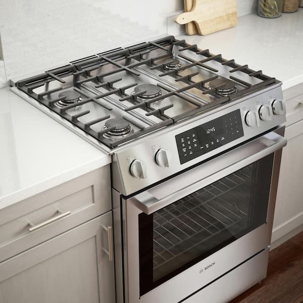 Bosch Benchmark Series 30 in. 4.6 cu. ft. Slide In Dual Fuel Range