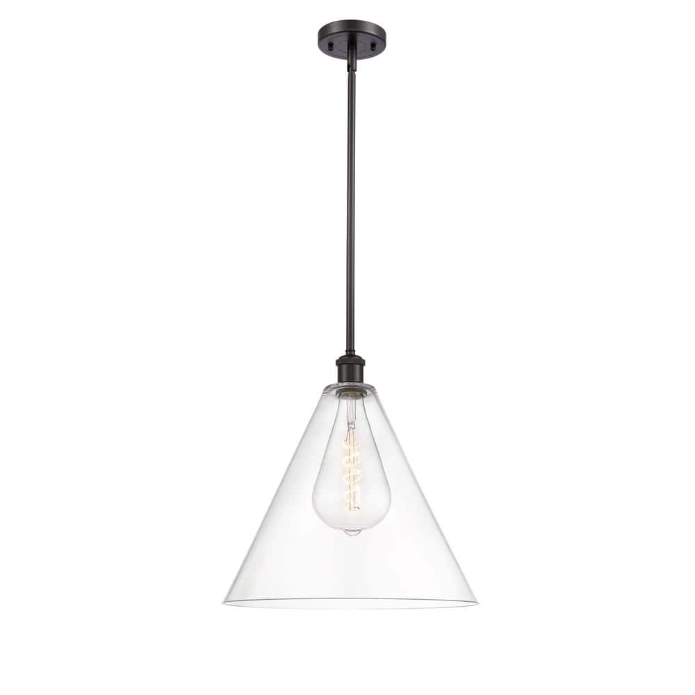 Berkshire 16'' Clear Glass and Bronze Pendant Light