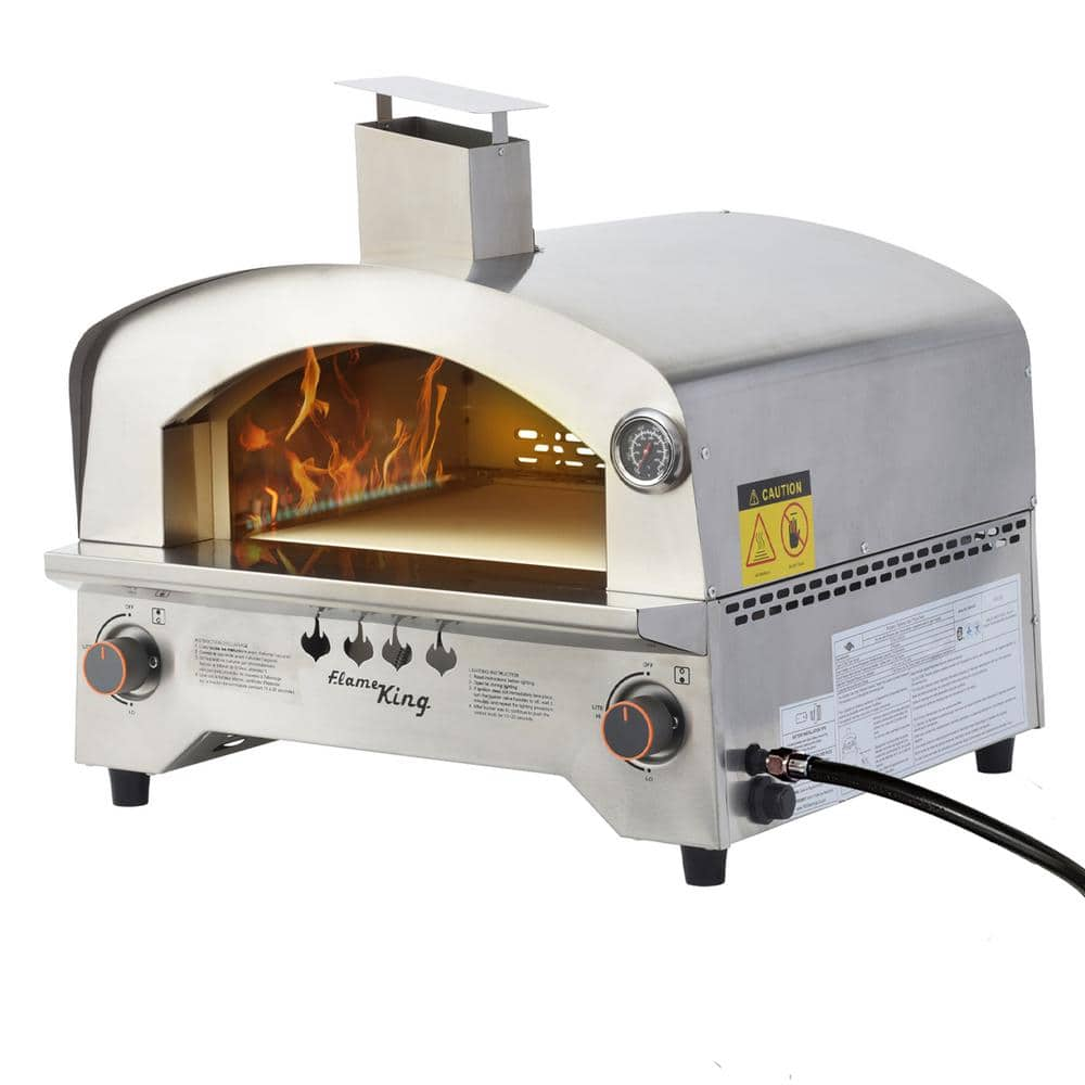 Flame King Multi-Function Propane Pizza Oven with 13 in. Pizza Stone