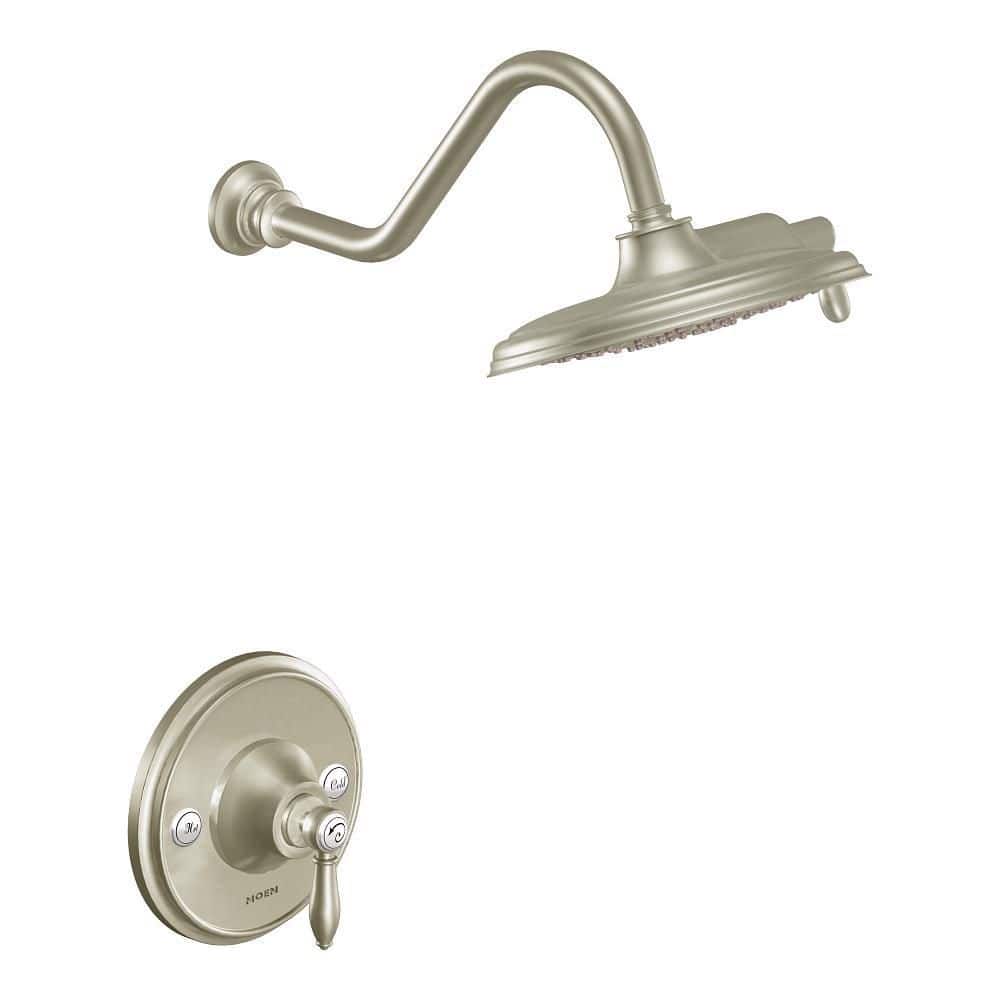 MOEN Weymouth 1-Handle Shower Trim Kit in Brushed Nickel (Valve Not Included)