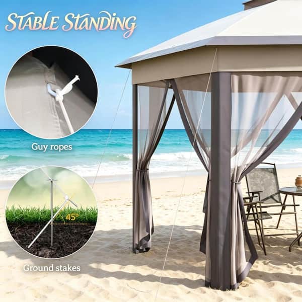 Flynama Pop Up Canopy Tent Cabana, Small Canopy with Mesh Sidewalls ...