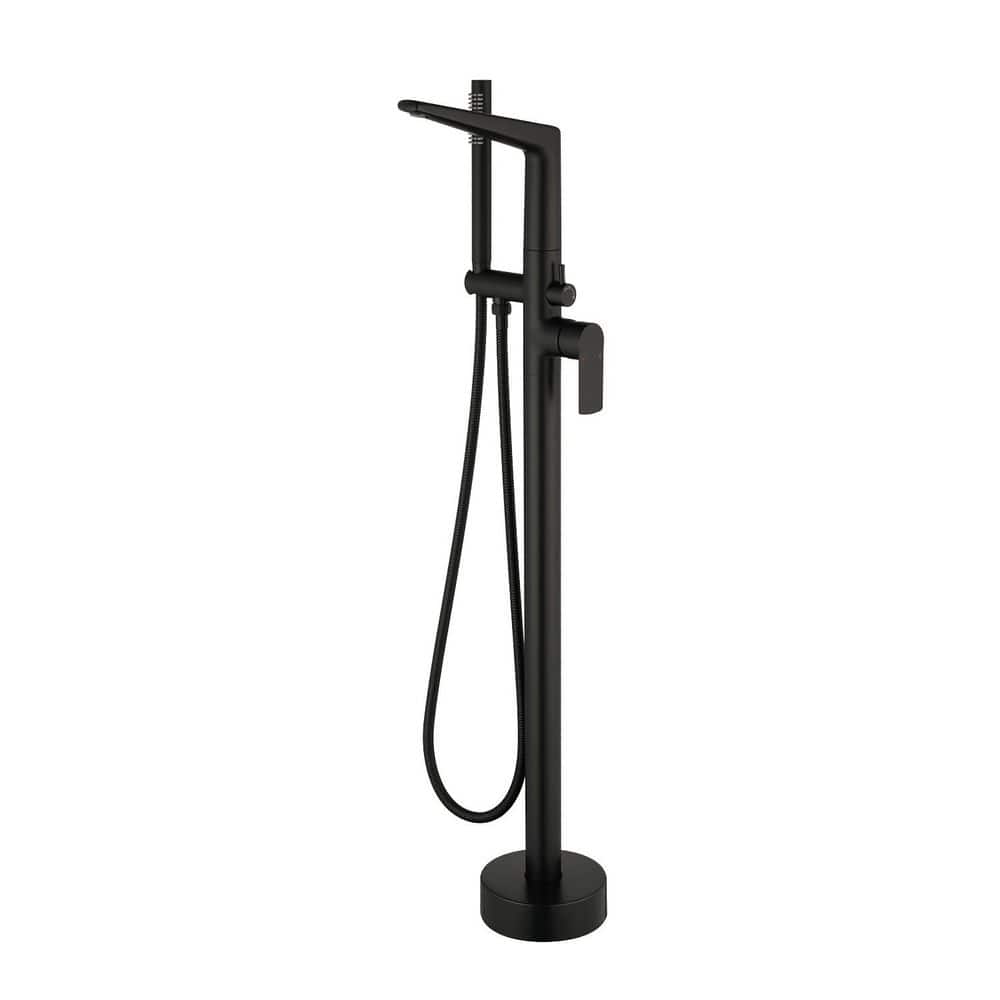 41.0 in. H Single-Handle Floor Mount Tub Faucet with Hand Shower in Matte Black price history on PriceWatchPro