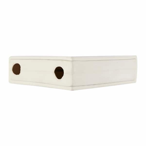 Daltile Bath Accessories White 8 in. x 8 in. Ceramic Wall Mounted Corner Shelf 0100BA7801P