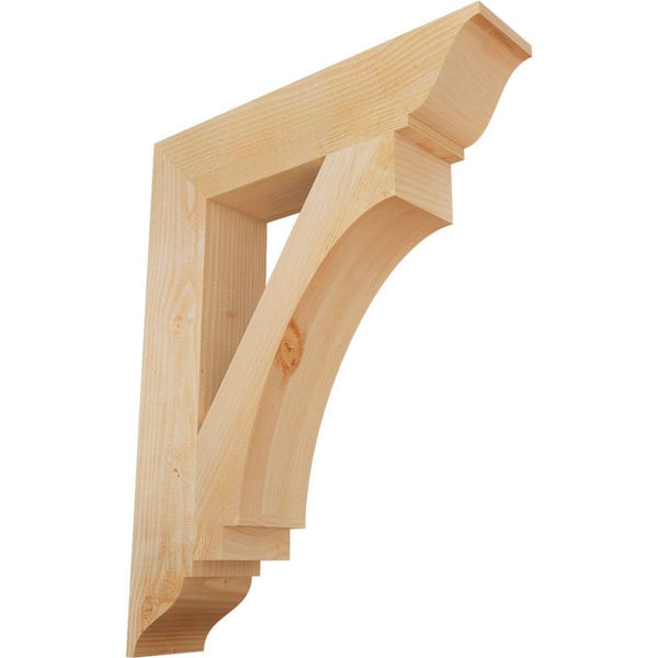 Ekena Millwork 6 in. x 36 in. x 28 in. Douglas Fir Imperial Traditional Rough Sawn Bracket