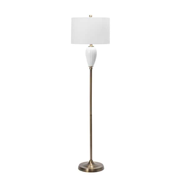 nuLOOM Albi 60 in. White Iron Contemporary Floor Lamp with Shade