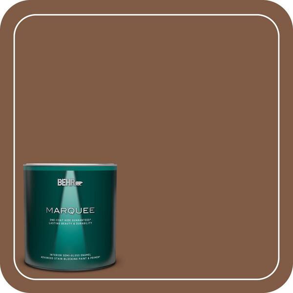 BEHR MARQUEE 1 qt. #T12-2 Stagecoach Semi-Gloss Enamel Interior Paint & Primer