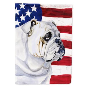 2.33 ft. x 3.33 ft. Polyester USA American 2-Sided Flag with English Bulldog 2-Sided Flag Canvas House Size Heavyweight