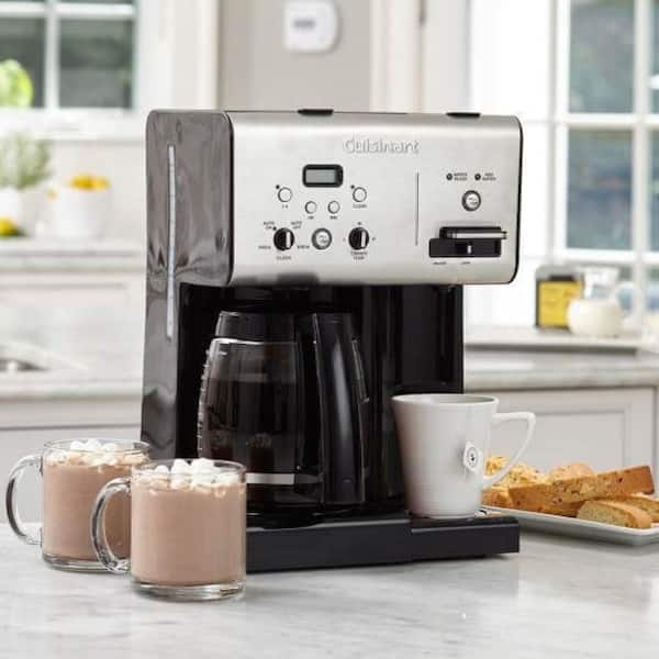 Cuisinart Coffee Plus 12-Cup Black/Stainless Residential Combination Coffee  Maker at