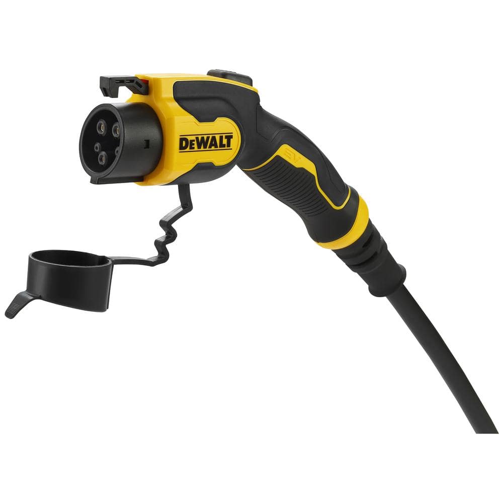 DEWALT Yellow and Black Portable Level 2 Electric Vehicle Charger with 25 ft Cable