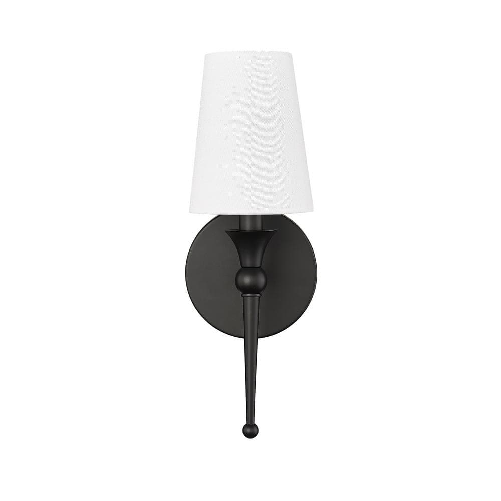 5 in. 1-Light Matte Black Sconce Linen price history on PriceWatchPro