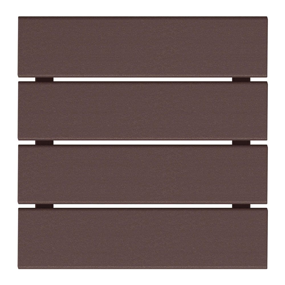 Dark Brown HDPE All-Weather Outdoor Patio Side Table