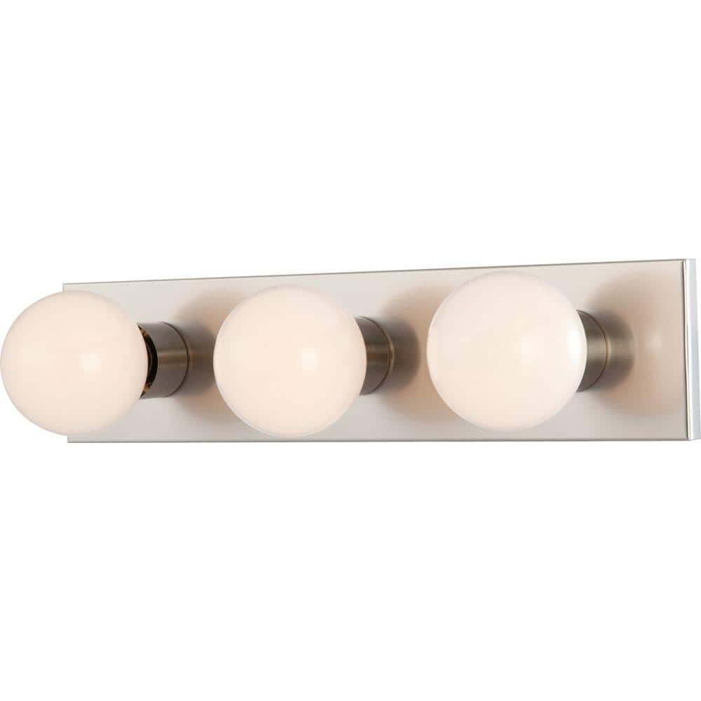Brushed Nickel 3-Light Dimmable Vanity Wall Sconce