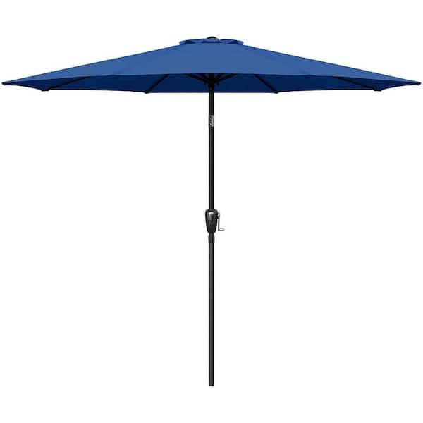 Maincraft 8.3 ft. Steel Market Patio Umbrella in Blue D01-OD081 - The ...