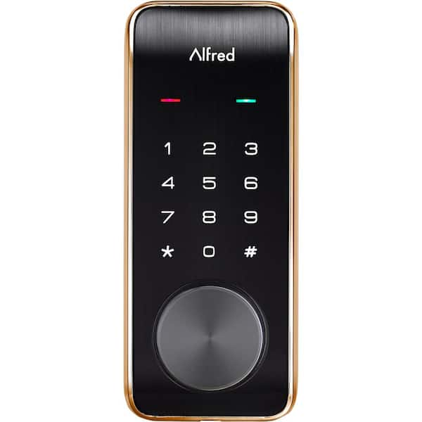 Alfred DB2-B Gold Smart Single Cylinder Electronic Deadbolt Lock With ...