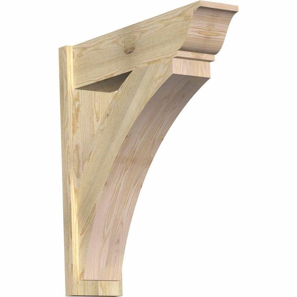Ekena Millwork 8 in. x 34 in. x 30 in. Thorton Traditional Rough Sawn Douglas Fir Outlooker