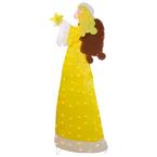 72 in. Lighted 2D Yellow Chenille Angel Outdoor Christmas Decoration