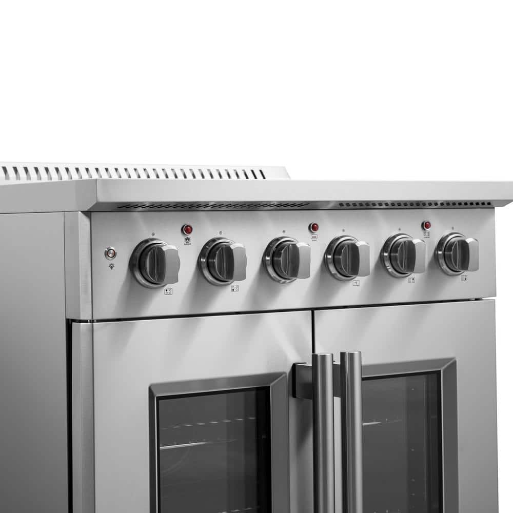 Galiano 30-inch Stainless Steel French Door Electric Range with Air Fryer
