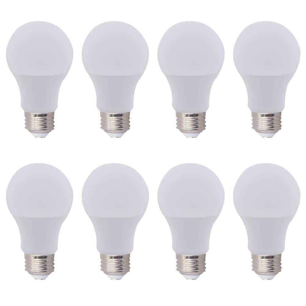 Word gek Ideaal duizelig 60-Watt Equivalent A19 Energy Efficient LED Light Bulb Daylight (8-Pack)  FG-04263 - The Home Depot